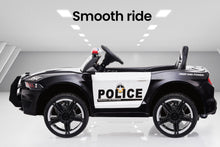 ROVO KIDS Ride-On Car Mustang Children Police Patrol Electric Toy w/ Remote Control Black/White from kidscarz.com.au, we sell affordable ride on toys, free shipping Australia wide, Load image into Gallery viewer, ROVO KIDS Ride-On Car Mustang Children Police Patrol Electric Toy w/ Remote Control Black/White
