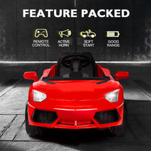 ROVO KIDS Lamborghini Inspired Ride-On Car, Remote Control, Battery Charger, Red from kidscarz.com.au, we sell affordable ride on toys, free shipping Australia wide, Load image into Gallery viewer, ROVO KIDS Lamborghini Inspired Ride-On Car, Remote Control, Battery Charger, Red
