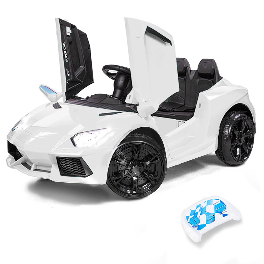 www.kidscarz.com.au, electric toy car, affordable Ride ons in Australia, ROVO KIDS Lamborghini Inspired Ride-On Car, Remote Control, Battery Charger, White