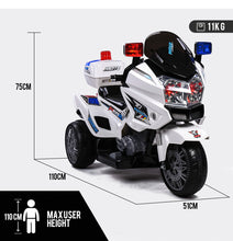 ROVO KIDS Electric Ride-On Motorcycle Children Police Patrol Bike Toy Trike from kidscarz.com.au, we sell affordable ride on toys, free shipping Australia wide, Load image into Gallery viewer, ROVO KIDS Electric Ride-On Motorcycle Children Police Patrol Bike Toy Trike
