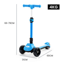 ROVO KIDS 3-Wheel Electric Scooter, Ages 3-8, Adjustable Height, Folding, Lithium Battery, Blue from kidscarz.com.au, we sell affordable ride on toys, free shipping Australia wide, Load image into Gallery viewer, ROVO KIDS 3-Wheel Electric Scooter, Ages 3-8, Adjustable Height, Folding, Lithium Battery, Blue
