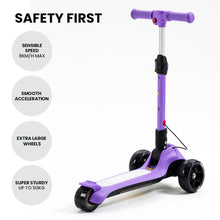 ROVO KIDS 3-Wheel Electric Scooter, Ages 3-8, Adjustable Height, Folding, Lithium Battery, Purple from kidscarz.com.au, we sell affordable ride on toys, free shipping Australia wide, Load image into Gallery viewer, ROVO KIDS 3-Wheel Electric Scooter, Ages 3-8, Adjustable Height, Folding, Lithium Battery, Purple
