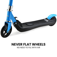 ROVO KIDS Electric Scooter Lithium Ride-On Foldable E-Scooter 125W Rechargeable, Blue from kidscarz.com.au, we sell affordable ride on toys, free shipping Australia wide, Load image into Gallery viewer, ROVO KIDS Electric Scooter Lithium Ride-On Foldable E-Scooter 125W Rechargeable, Blue
