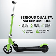 ROVO KIDS Electric Scooter Lithium Ride-On Foldable E-Scooter 125W Rechargeable, Green from kidscarz.com.au, we sell affordable ride on toys, free shipping Australia wide, Load image into Gallery viewer, ROVO KIDS Electric Scooter Lithium Ride-On Foldable E-Scooter 125W Rechargeable, Green
