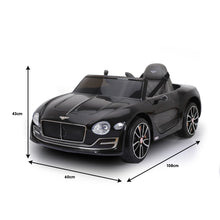 Kahuna Bentley Exp 12 Licensed Speed 6E Electric Kids Ride On Car Black from kidscarz.com.au, we sell affordable ride on toys, free shipping Australia wide, Load image into Gallery viewer, Kahuna Bentley Exp 12 Licensed Speed 6E Electric Kids Ride On Car Black
